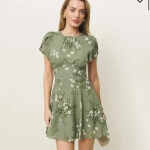 NWT Reformation Lula flutter sleeve mini dress in bonita, size 2